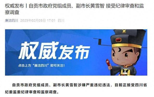 涉嫌严重违纪违法<strong></p>
<p>缺陷币</strong>，四川省自贡市政府党组成员、副市长黄雪智接受审查调查