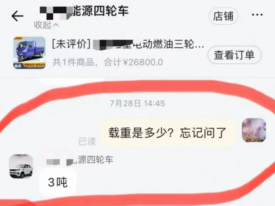 女子3.2万元网购“载重3吨”电三轮<strong></p>
<p>sic币</strong>，欲改“摩旅房车”发现载重仅200公斤，申请“7天无理由退货”遇阻