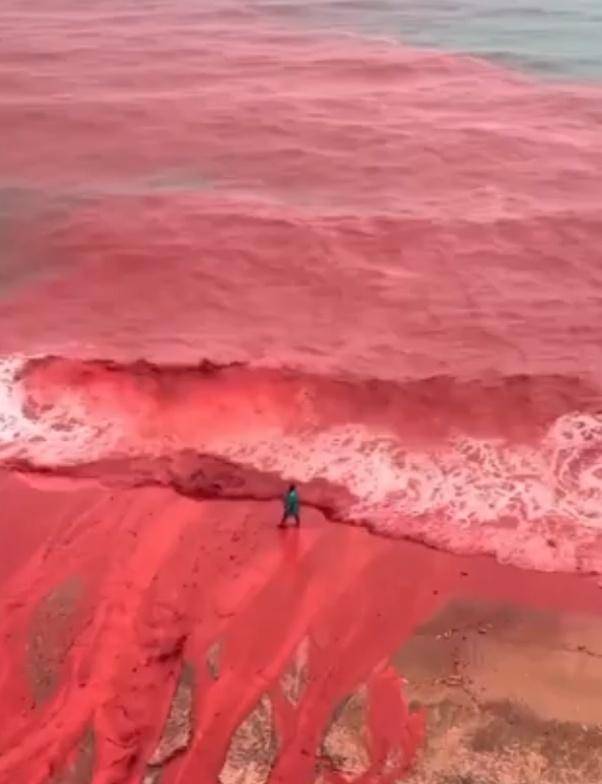 罕见!伊朗霍尔木兹岛遭遇强降雨<strong></p>
<p>鑫坤币</strong>,部分海域变成“血色海洋”