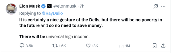 马斯克：AI将创造“全民高收入” 存钱将变得不再必要<strong></p>
<p>鑫坤币</strong>！